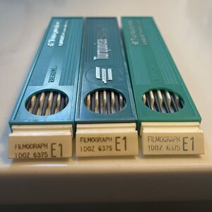 Vintage Lot Of 3 Eagle/Berol Turquoise Drawing Leads E1 NOS